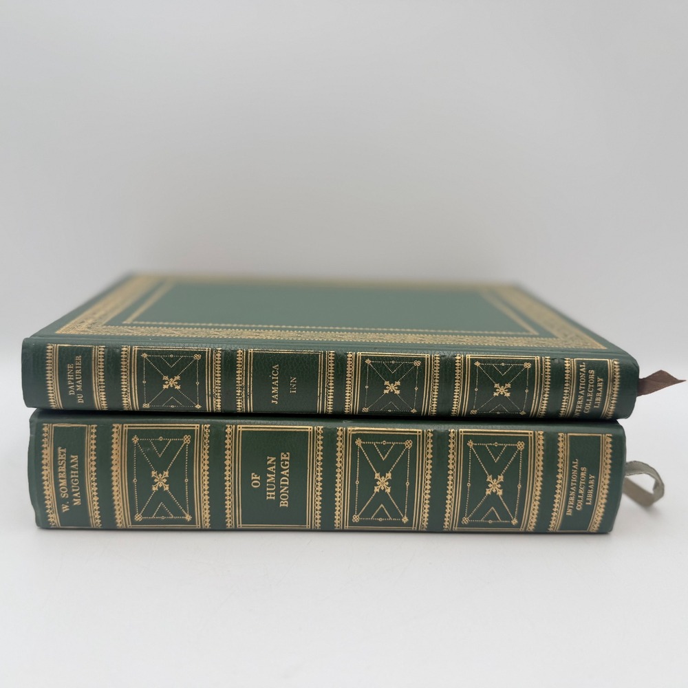 International Collectors Library Of Human Bondage & Jamaica Inn Green Gold Gilt